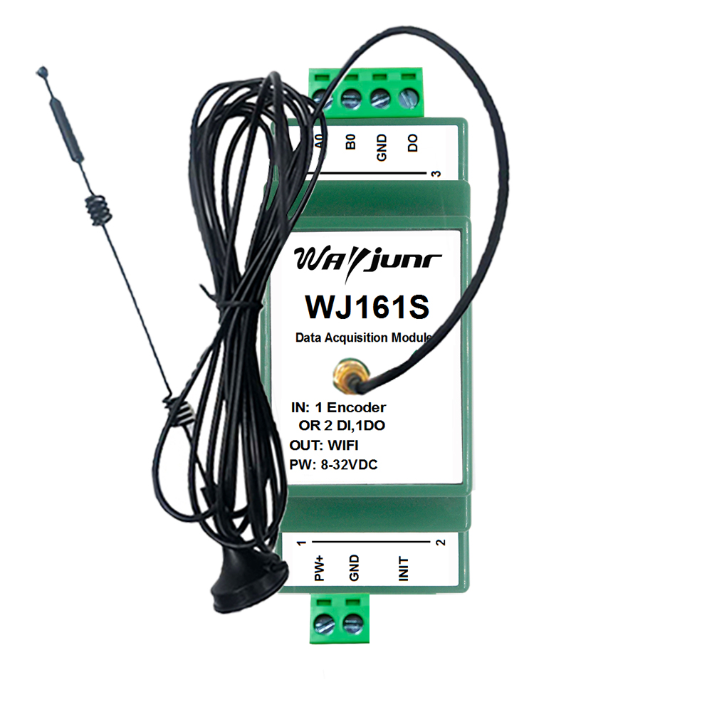 1路編碼器或2路DI脈沖計數器存儲器，Modbus和MQTT，WiFi模塊 WJ161S